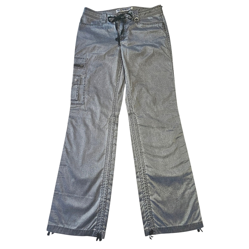 Express Women's Silver Adjustable Length Cargo Pa… - image 1